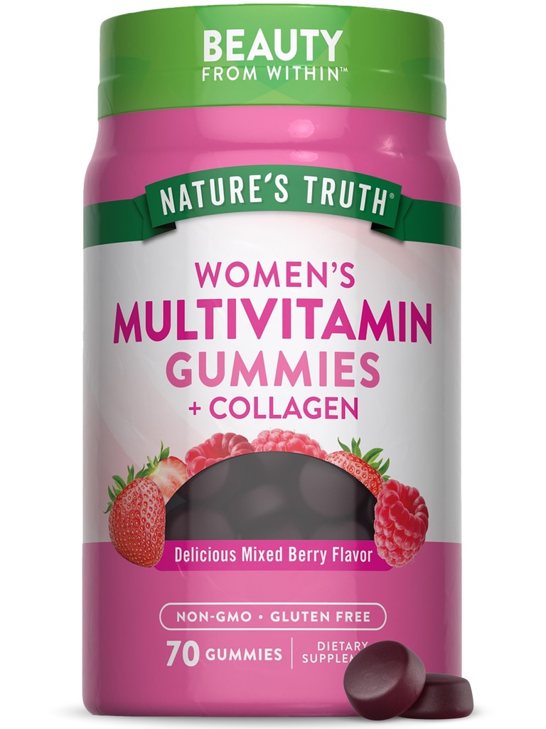 Γυναικεία αλήθεια της φύσης Multivitamin Gummies Plus Collagen & Biotin 