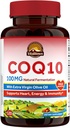 Vitalitown CoQ10 100mg, με Εξαιρετικό Παρθένο Ελαιόλαδο, Μέγιστη Απορρόφηση, Συμπληρώματα Συνένζυμου Q10, Χωρίς Γλουτένη, Μη-ΓΤΟ, για Αντιοξειδωτική & Καρδιακή Υγεία Υποστήριξη, 120 Softgels