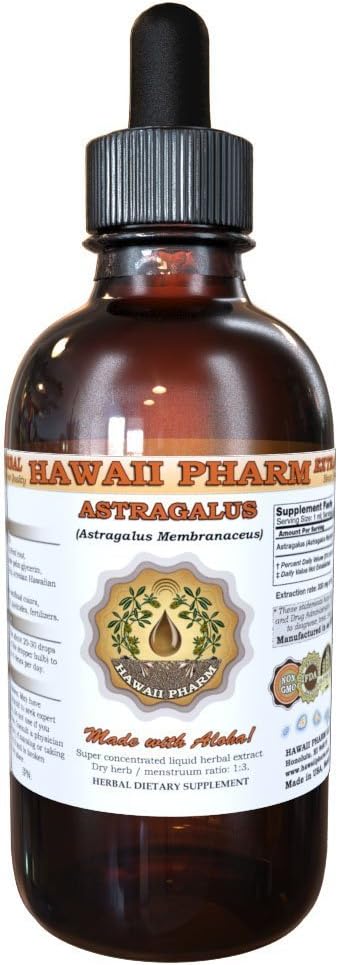 HawaiiPharm Astragalus Liquid Extract, Organic Astragalus (Astragalus membranaceus) Αποξηραμένο συμπλήρωμα ριζικής βαφής 4 oz