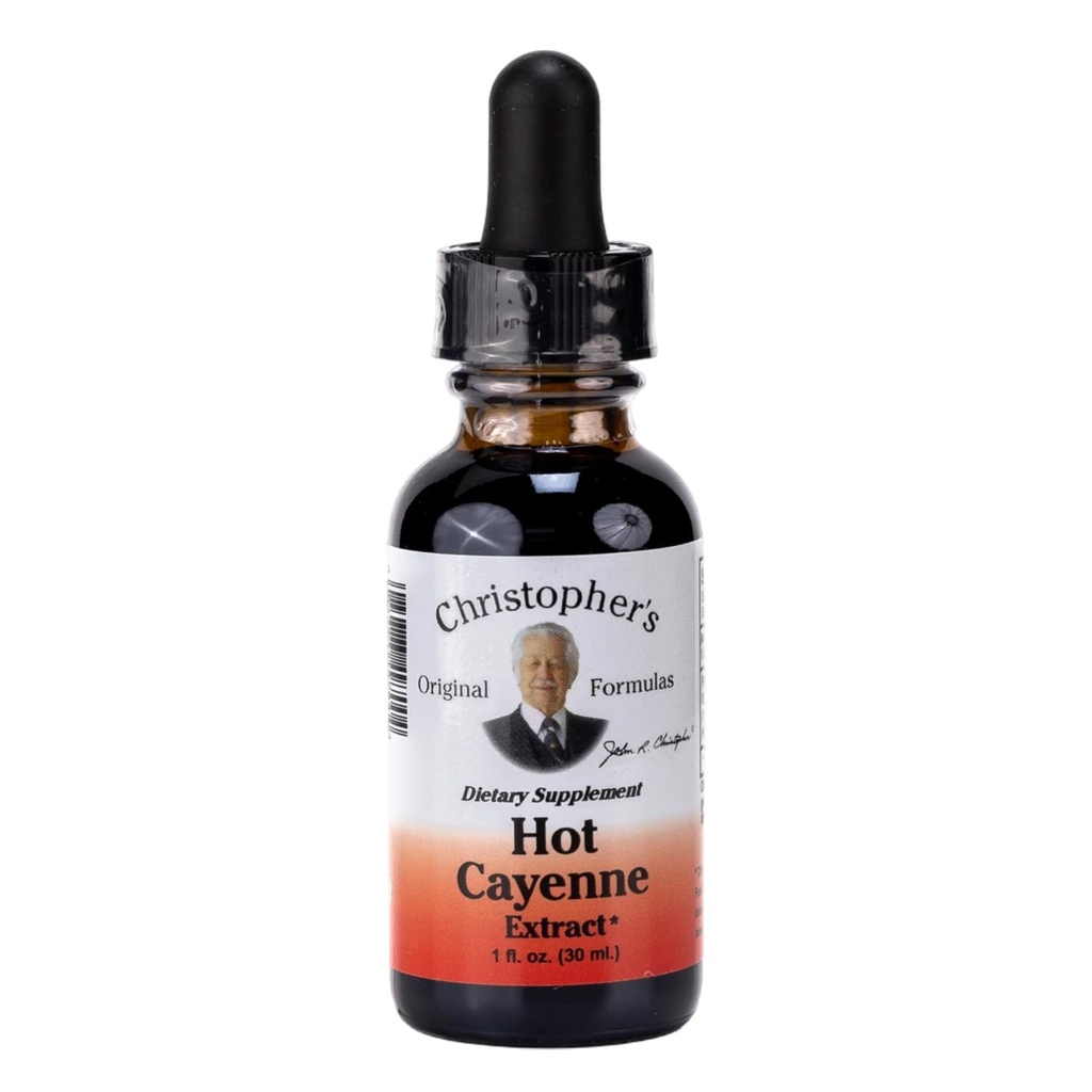 Christopher's Original Formulas Hot Cayenne Extract, 1 fl oz - Φυσικό συμπλήρωμα βοτάνων