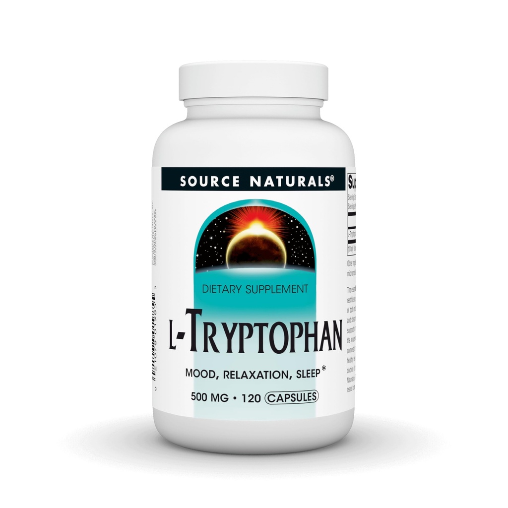Source Naturals L-Tryptophan, για Mood, Relaxation, and Sleep*, 500mg - 120 κάψουλες