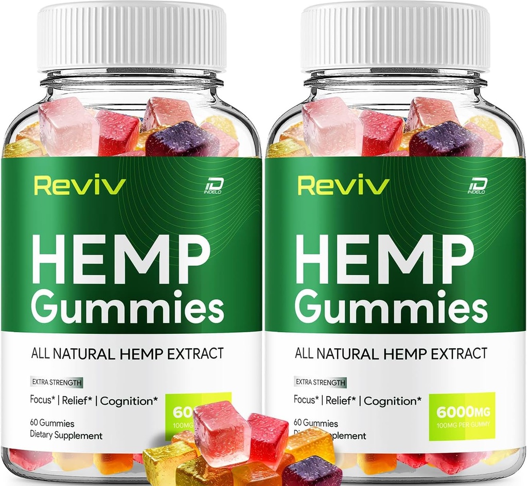 Reviv Hemp - με εκχύλισμα κάνναβης RevivHempis Gummies εμβοές βοτανική συμπλήρωμα, την υγεία και την ευεξία υποστήριξη, όλα τα φυσικά Reviv Hemp Gummy (2 πακέτο - 120 Gummies)