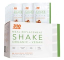24 CT Organic Shake Box - Vegan Plant Protein Powder and Meal Replacement Shake - By 310 Nutrition - Gluten, Dairy and Soy Free - 0g Sugar 