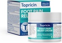 Topricin Foot Pain Relief Cream - Natural and Odor-Free Moisturizing Cream, 4 ounce - Jar