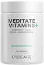 Codeage Meditate Vitamins+ Supplement - CognatiQ, DHH-B, GABA, Ashwagandha, οργανικά μανιτάρια, μύρτιλλα - BDNF χάπια εγκεφάλου και νευροπρωτεϊνη - Vegan, μη-GMO, χωρίς γλουτένη - 60 κάψουλες