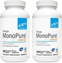 XYMOGEN Omega MonoPure 1300EC Bundle - 60 Softgels + 120 Softgels - ιχθυέλαιο με 3X μεγαλύτερη απορρόφηση - DHA EPA Omega 3 συμπλήρωμα για την υγεία της καρδιάς + Γνωστική υποστήριξη
