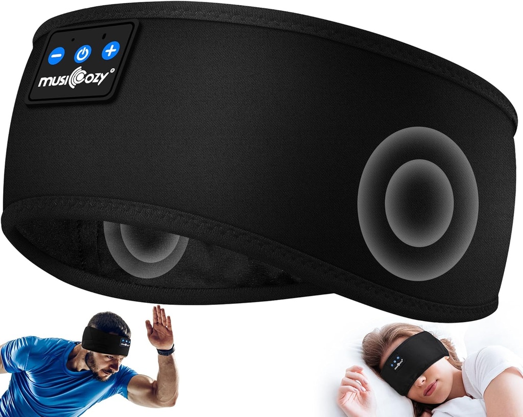 MUSICOZY ακουστικά ύπνου Bluetooth 5.4 Κεφαλή, Αθλητισμός Ασύρματα Ακουστικά Ιδρώτα Ανθεκτικά Ακουστικά Κοιμώμενο Ακουστικά με Ultra-Thin HD Στερεοφωνικό Ομιλητή για την προπόνηση Τρέχοντας Cool Gadgets Μοναδικά Δώρα