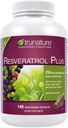 trunature Resveratrol Plus Standardized Trans-Resveratrol 250 Milligram, 140 κάψουλες χορτοφάγων