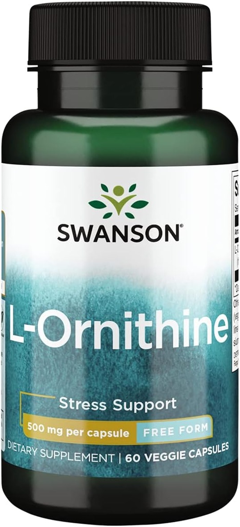 Swanson L-Ornithine Amino Acid 500 Milligrams 60 Veg Capsules