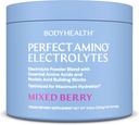 BodyHealth PerfectAmino Electrolytes Powder Όχι Ζάχαρη, Keto Ζάχαρη Χωρίς νηστεία Ηλεκτρολυτές Ποτό Μίγμα, Ενυδατική Σκόνη με Ανιχνευμένα Ορυκτά - Μεικτό μούρο - 60 Σερβιέτες