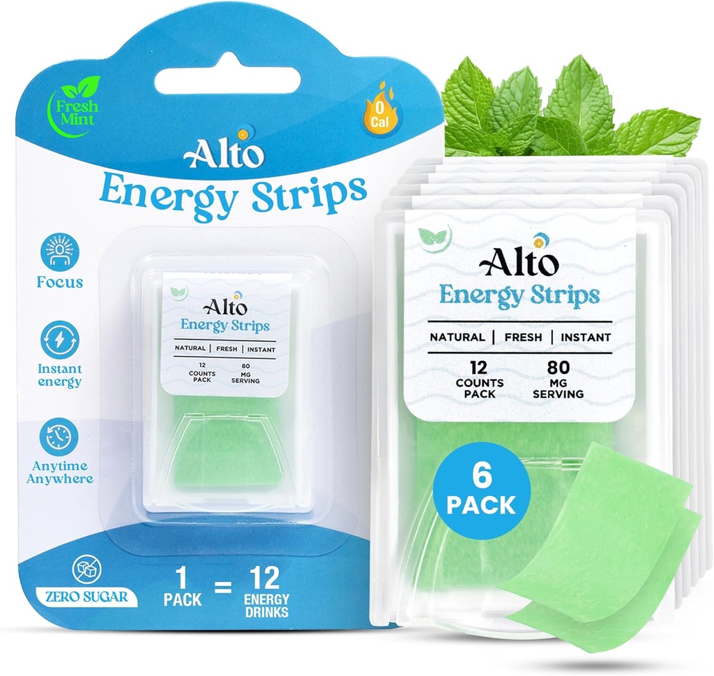 Alto Energy Strips με 80 mg φυσική καφεΐνη ανά υπηρεσία – 10X ταχύτερη απορρόφηση 