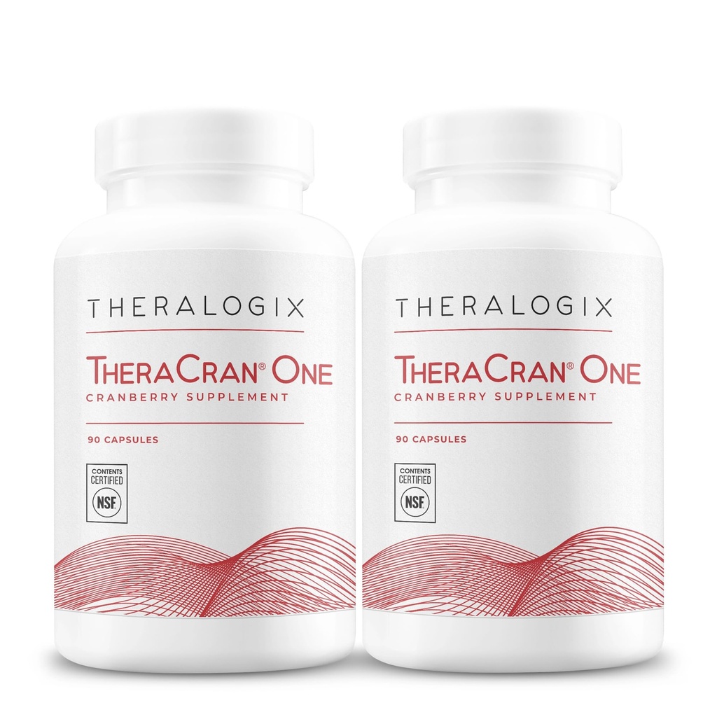 Theralogix TheraCran One Cranberry Capsules - 180-Day Supply - Cranberry συμπλήρωμα για άνδρες και γυναίκες - Cranberry Χάπια για την υποστήριξη της ουροποιητικής Φυλλαδικής Υγείας* - 36mg PACs ανά κάψουλα - NSF Πιστοποιημένο, 180 Συμβούλιο