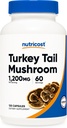 Nutricost Turkey Tail Mushroom Κάψουλες 1200mg, 60 εξυπηρετήσεις (120 κάψουλες) - Χωρίς γλουτένη, μη ΓΤΟ, και χορτοφάγους Φιλικούς