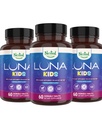 Nested Naturals Luna Kids Sleep Supplement - για Παιδιά & Μελατονίνη Ευαίσθητοι Ενήλικες - Gentle βοτανικό συμπλήρωμα με Χαμομήλι, Μελατονίνη, & Βαλεριάνα - 180 Μασώμενα δισκία (60 ανά φιάλη)