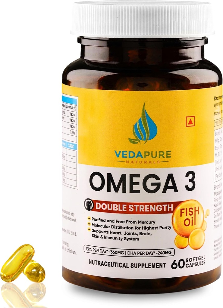 VEDAPURE Omega 3 Κάψουλες ιχθυελαίου 
