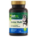 PetNC Senior Multi Chewables for Dogs, Daily Vitamins, 60 Count | Senior Dog Daily Multivitamin & Multimineral Chewables with Zinc, Magnesium, Iron & Vitamins A, D3, E & C, Overall Health