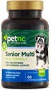 Petnc φυσική φροντίδα Senior πολλαπλών μασώμενα (60 Count), καθημερινή πολυβιταμίνη σκύλο & πολυμινορική υποστήριξη, περιλαμβάνει ψευδάργυρο, μαγνήσιο, σίδηρος & περισσότερα, υποστηρίζει τη συνολική υγεία, για ώριμους σκύλους, συκώτι Γεύση