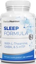 Herbal Nutrition Sleep Support Supplement Sleep Formula is a Multi-Ingredient Sleep Supplement with Melatonin, GABA, L-Theanine, and More, Sleep Like You are on Cloud 9! One 60 Ct Bottle