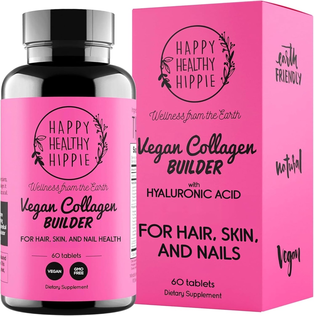 Vegan Collagen Builder w/ Hyaluronic Acid – Δέρμα μαλλιών και νύχια Βιταμίνες για Youthful Glow 