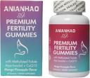 Premium Gummies γονιμότητας για τις γυναίκες, premium θηλυκή ισορροπία Gummies, με Ινοσιτόλη, CoQ10, Folate και βιταμίνες, Hormone ισορροπία υποστήριξης, ωορρηξία / έμμηνο κύκλο, 1 μήνα εφοδιασμού