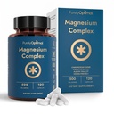 Purely Optimal Magnesium Complex - 6 Forms Μαγνήσιο Γλυκινικό, Κιτρικό & Κακοήθη - Υποστήριξη ύπνου, Άγχος ανακούφιση, μύες, καρδιά υγεία & χαλάρωση - Συμπλήρωμα μαγνησίου για γυναίκες & άνδρες, 120 Caps