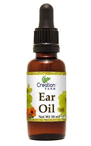 Creation Farm Ear Oil Drops with Mullein, Calendula, St Johns Wort, All Natural Herbal Relief for Earwax Relection, Earache Soothing, Ichy Irrited, Clogged or Dry Ears Made in USA