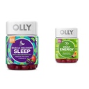 OLLY Muscle Recovery Sleep Gummies, Sleep and Sore Muscle Support, 3mg Melatonin, Tart Cherry & Daily Energy Gummy, Caffeine Free, Vitamin B12, CoQ10, Goji Berry, Adult Chewable Supplement
