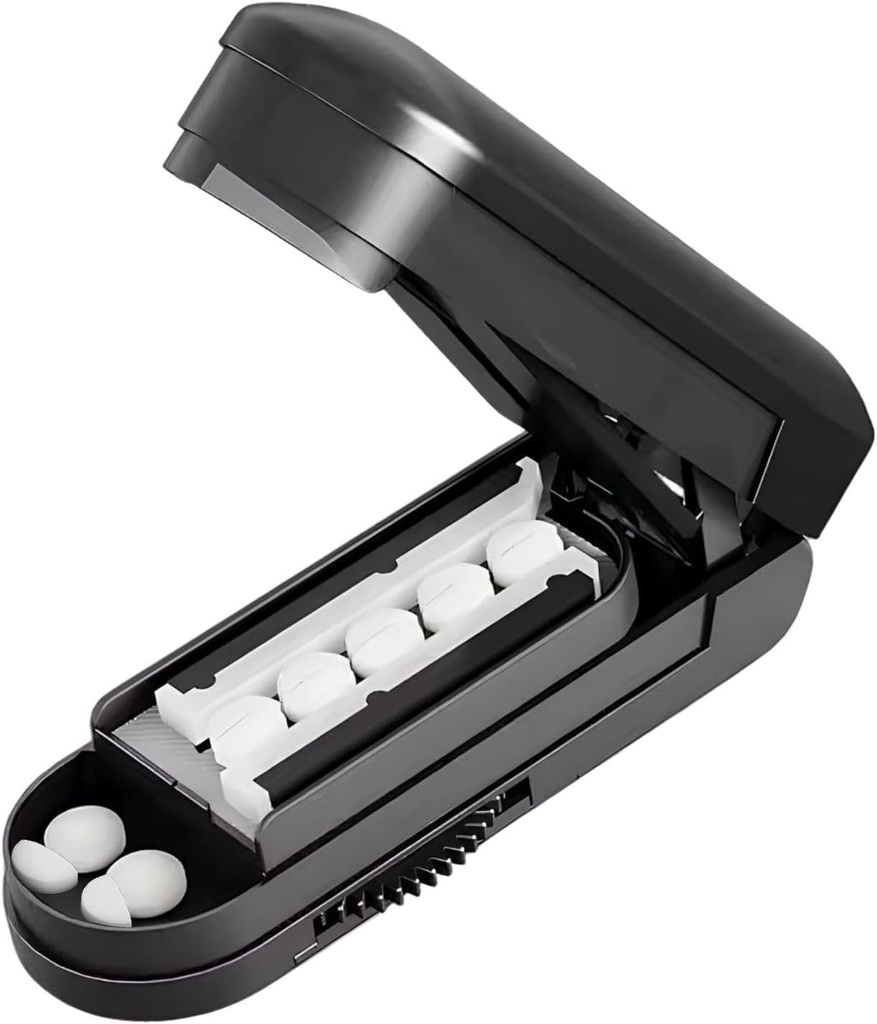 Κοπτικό χαπιών, Κοπτικό χαπιών Splitter για μικρά και μικροσκοπικά χάπια, χάπια κοπής, βιταμίνες, δισκία, ρυθμιζόμενη κόπτρια χαπιών για μικρά ή μεγάλα χάπια με κρυφή λεπίδα από ανοξείδωτο χάλυβα, Ταξιδίου μεγέθους