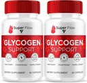 (2 Pack) Super Flow SuperFlow Glycogen Support Capsules, Super Flow Advanced Glycogen Health and Blood Wellness Support Supplement, SuperFlow Maximum Strength Glyco Formula Supplement (120 Capsules)