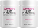 Codeage Women’s Probiotics Supplement - 50 Billion CFUs - SBO Probiotics & Prebiotics - Cranberries - Feminine Health - Fermented Botanical Blend, Whole Food Supplement - Vegan, Non-GMO - 2 Pack