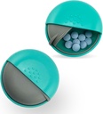 Round Travel Pill Organizer - Portable Small Pill Box for Purse - Compact, Leak-Proof Medicine Container for Pills, Vitamins, Fish Oil, Supplements - BPA-Free, Durable Design, 2.75" (Blue)