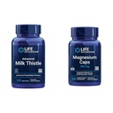 Life Extension Advanced Milk Thistle 120 Softgels and Magnesium 500mg Capsules for Liver Health, Detox Support, Heart Health, and Healthy Bones