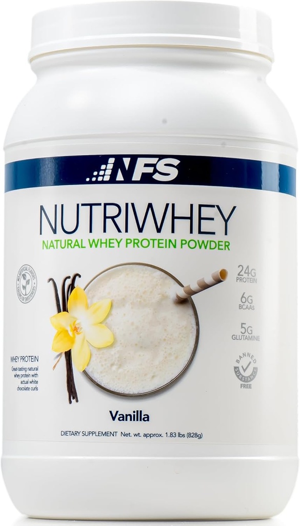NF Sports Post Workout Nutri Whey Protein Powder, Συμπλήρωμα διατροφής, Amino Energy, Υποστηρίζει Ασυλία & Υγεία, BCAA σκόνη, Protein Powered, βοηθά στην καταπολέμηση του στρες (Vanilla Powder, 852g, 23 υπηρεσίες)