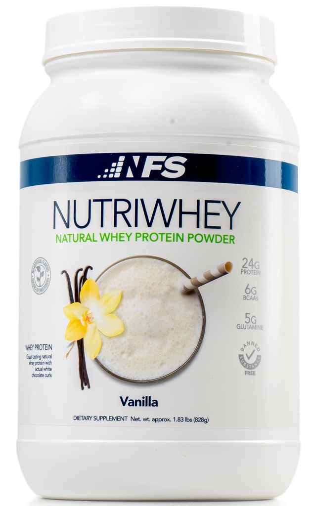 NF Sports Post Workout Nutri Whey Protein Powder, Συμπλήρωμα διατροφής, Amino Energy, Υποστηρίζει Ασυλία & Υγεία, BCAA σκόνη, Protein Powered, βοηθά στην καταπολέμηση του στρες (Vanilla Powder, 852g, 23 υπηρεσίες)