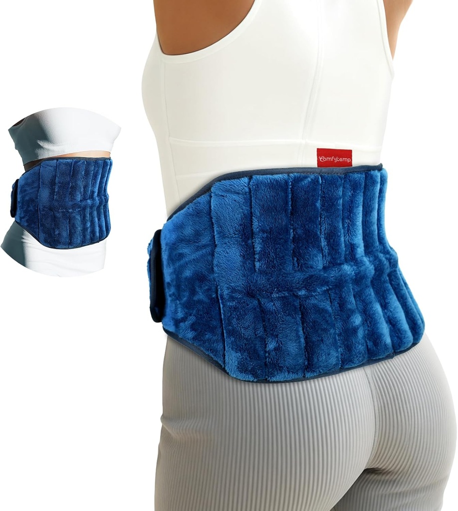 Comfytemp Φούρνος μικροκυμάτων Θέρμανση Pad για ανακούφιση του πόνου στην πλάτη, Περιόδους Cramps, 2.5LB Φορέσιμα Microwavable Επιθέματα Θέρμανσης, Υγρή Θεραπεία Θερμότητας για Sciatica, Waist Coccyx, Θερμοσυμπίεση Ανάκτηση Get Well Gift