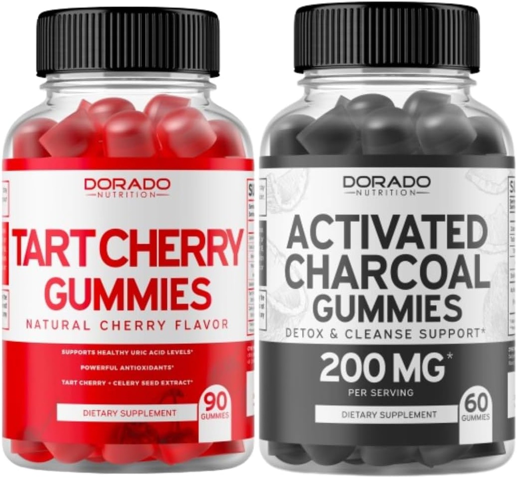 Κεράσια πίσσας (90 Gummies) Υποστήριξη επιπέδων ουρικού οξέος Ισχυρό αντιοξειδωτικό με σπόρια σέλινου και ενεργοποιημένο κάρβουνο (60 Gummies) Υγιεινό Detox & Cleanse - Formulated from Organic Coconut Shells - USA Made