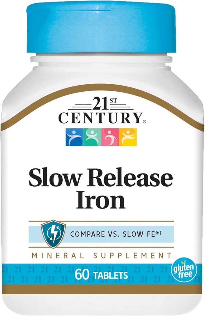 21st Century Slow Release Iron Tablets, 60 Count