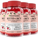 Τσίχλες μηλίτη μήλου, μέγιστη δύναμη 2000mg ACV Gummy με προβιοτικά, B12 και Keto Υποστήριξη, για την πέψη, Μεταβολισμός, Detox, Gut & ανοσοποιητική υγεία, Gelatin-free, μη GMO, 240 keto acv gummies