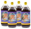 Tahiti Trader Island Style High Potency Noni Juice - Καθαρός χυμός φρούτων Noni Fruit Fermented to Vinegar - Βιολογικά Αντιοξειδωτικά Superfood Υποστηρίζοντας την Ενέργεια & την Υγεία του Σώματος - (32oz, 4 Pack)