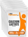 BulkSupplements.com Γαλακτικό ασβέστιο σε σκόνη - Συμπλήρωμα ασβεστίου σε σκόνη, βαθμό τροφίμων - Αμιγής & Χωρίς γλουτένη, 1,5g ανά Σερβίρισμα, 1kg (πακέτο των 5) (11 lbs)