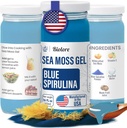 Biolore Wildcraft Sea Moss Gel - Blue Spirulina 16 oz - Γλαύκα Θάλασσα Moss Gel με Ουσιώδεις Βιταμίνες & Ίχνη Ορυκτά - Vegan Superfood - Made in USA, Gluten-Free, No Added Sugar