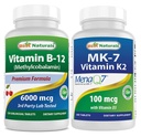 Best Naturals Βιταμίνη B12 6000 mcg & Βιταμίνη K2 (MK7) με D3