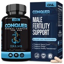 Conquer Semen Volume Booster - Male Enhancing Supplement & Libido Booster - Male Fertility Supplements for Sperm Health & Testosterone Booster for Men - Maca Root, Horny Goat Weed & Tribulus - 60 Ct