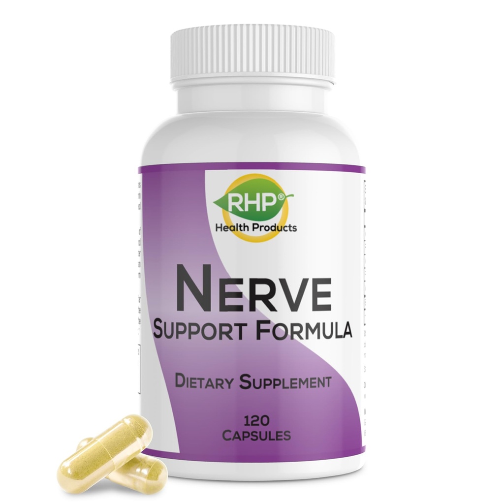 Nerve Support Formula για τη Διατροφική Υποστήριξη της Νευροπάθειας. Ανακούφιση από Nerve Aches, Pain & Discomfort. B-σύμπλεγμα με Φολικό οξύ. 120 Καψάκια