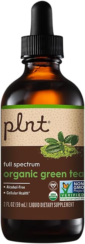 Plnt Organic Liquid Green Tea a Full Spectrum a Supports Κυτταρική Υγεία - Χωρίς αλκοόλ (2 fl. oz.)