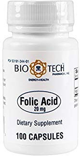 BioTech Pharmacical - Φολικό οξύ (20mg) - 100 Count (FFP)