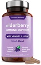 Vitamin Bounty Elderberry Organic Elderberry Κάψουλες για Ενήλικες - Συμπλήρωμα βιταμίνης C και ψευδαργύρου, & Echinacea, Υποστήριξη ανοσοποιητικού συστήματος, Advanced 5-in-1 Blend, Μη ΓΤΟ - 60 Κάψουλες