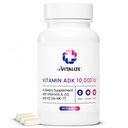 REVITALIZE ADK Vitamin Supplement 10,000 IU - 90 Servings, High Potency Vitamin A, D3 & K2 (MK-7) for Bone Strength | Supports Heart Health and Immune Function - Convenient Capsule Form