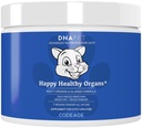 Happy Healthy Organs & Glands Supplement For Cats, Freeze-Dried Raw Bovine Liver Grass-Fed Brow Heart Kidney Pangreas, Bovine Thymus Iron Multi Organ Powder, Joints Cat Vitamins 1,48 oz