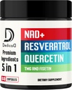 Συμπλήρωμα NAD 500mg - καθαρό συμπλήρωμα NAD - Συνδυασμός με Fisetin, TMG, ρεσβερατρόλη και Quercetin - Ενέργεια και επισκευή DNA, υπεράσπιση γήρανσης, λειτουργία εγκεφάλου - 60 κάψουλες